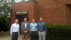 From left Bob Criste Stephenson Equipment chief operating officer Mike Walsh Charlie Walsh now vice president of SEI Walsh operations and Dennis Heller SEI president and CEO