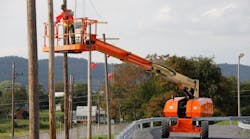 Strong sales of aerial work platforms more than offset slow sales of telehandlers in JLG&apos;s fiscal third quarter and the first nine months of the fiscal year.
