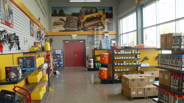 A Battlefield Equipment Cat Rental Store showroom in Brantford Ontario