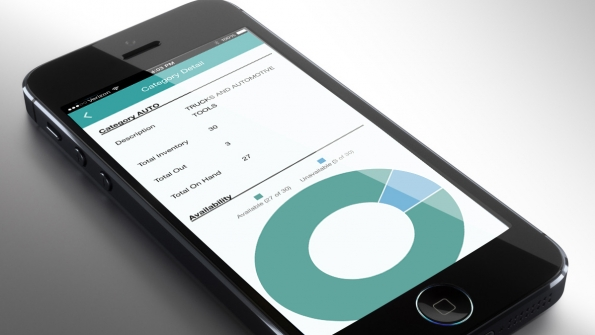 Corporate Services software viewed on an iPhone