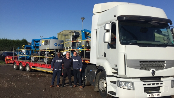 Aerial power to the people from left Keith John Territory Sales Manager UK South amp Ireland David Haldane Technical Services ndash Field Service Engineer Adam Mitchell Territory Sales Manager UK North amp Ireland