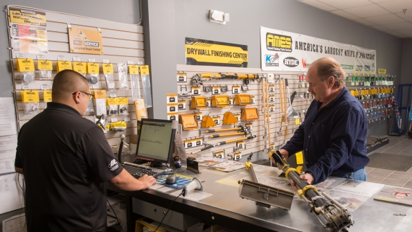 Ames Taping Tools has about 100 locations for rental and sale of automatic taping and finishing tools