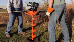 Workers using a General Equipment earth auger The company is offering a 30percent discount until the end of the year with 5 percent of all revenue going to Salvation Army centers serving the hurricaneaffected areas