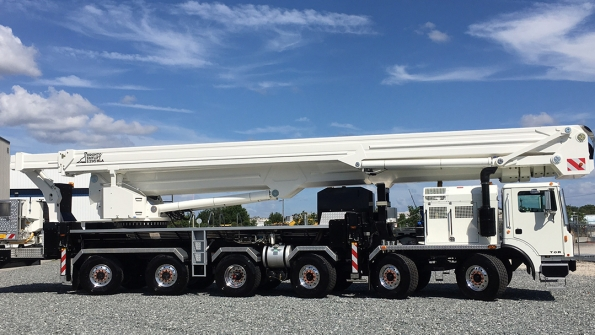 Pulkkinen sees greater demand for taller units such as this 295foot truckmounted platform