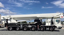 Pulkkinen sees greater demand for taller units such as this 295-foot truck-mounted platform.