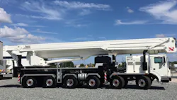 Pulkkinen sees greater demand for taller units such as this 295foot truckmounted platform