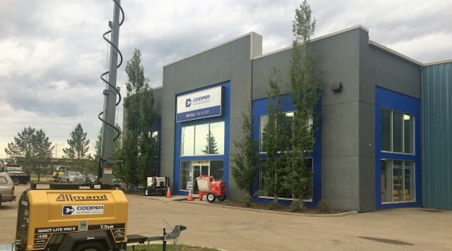 Cooper Equipment Rental&apos;s Edmonton East branch, formerly 4-Way Equipment Rentals, redesigned and re-branded as Cooper.