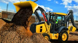 The Deere 310 is a finalist in the backhoe category The Deere 310 is a finalist in the backhoe category