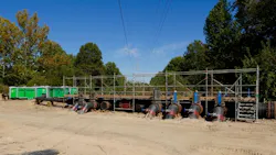 Sunbelt Rentals pumps on a bypass project