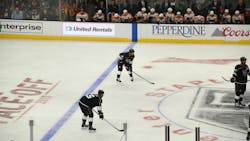 United Rentals39 ad is visible by the visitors bench at AEG39s Staples Center in Los Angeles as the LA Kings prepare to face off against the Philadelphia Flyers in a recent game United Rentals39 ad is visible by the visitors bench at AEG39s Staples Center in Los Angeles as the LA Kings prepare to face off against the Philadelphia Flyers in a recent game