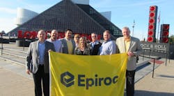 Epiroc staff celebrates the change at the Rock and Roll Hall of Fame. Long Live Rock!