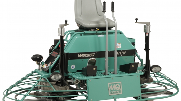 Multiquip is donating its MQ Whiteman HHNG5 8foot rideon power trowel for an auction at World of Concrete to support Concrete Industry Management educational programs