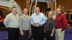 From left to right Scott Place Takeuchi TJ Mahoney United Rentals Clay Eubanks Takeuchi Gary Bryan Takeuchi and David Pearson Takeuchi