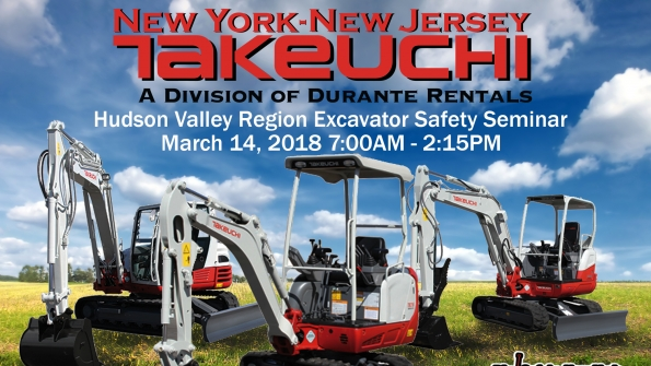 Durante Rentals, NYNJ Takeuchi Hold Excavator Seminar Rental