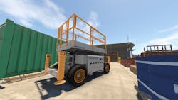 The new simulator includes scissorlift as well as boomlift courses The new simulator includes scissorlift as well as boomlift courses
