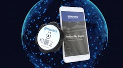 The Perkins SmartCap and the My Engine App. The SmartCap simply fits on an engine by replacing the existing oil filter cap.