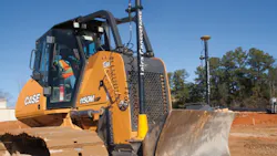 A Case dozer with Leica machine control A Case dozer with Leica machine control