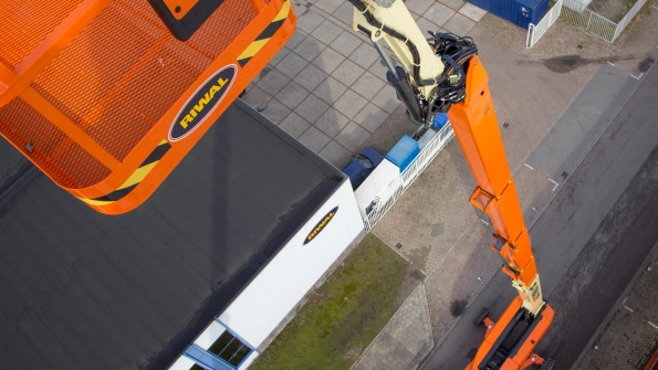 Riwal will invest primarily in fleet expansion buying a range of aerial units including large 185foot boomlifts pictured and hybrid and electric machines