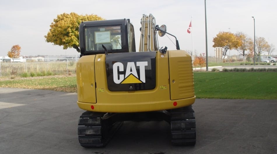 A piece of Caterpillar equipment at Battlefield Equipment Rentals&apos; Brantford, Ontario, branch.