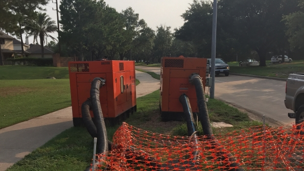 A Xylem pump at work during the 2017 hurricane season