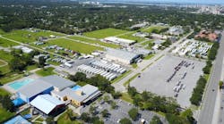 Sims Cranes on alert at the Sarasota Fairgrounds in advance of Hurricane Irma.