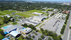 Sims Cranes on alert at the Sarasota Fairgrounds in advance of Hurricane Irma