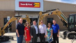 Peter J Holt Holt Cat CEO third from right Mayor David Hillock City of Little Elm third from left with members of Little Elm Economic Development Corp at the opening of the new branch Peter J Holt Holt Cat CEO third from right Mayor David Hillock City of Little Elm third from left with members of Little Elm Economic Development Corp at the opening of the new branch