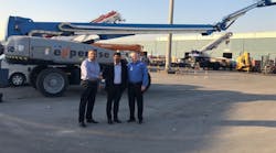 (From left to right): Muhammed Ajmal, Country Manager, Terex Financial Services, Middle East; Mohammed Ashraf, Director Industrial Supplies, Expertise; Gary Cooke, Genie Regional Sales Manager, Terex AWP, for the Middle East at Terex Equipment Middle East LLC.