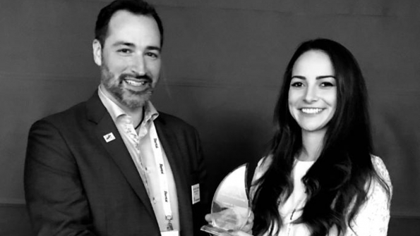 Lauren Harris receives her award as Region One39s Person of the Year