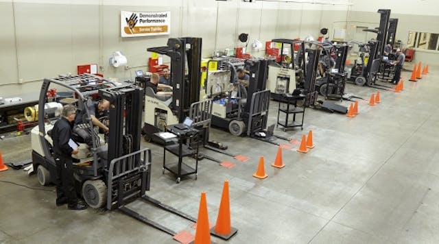 Crown&apos;s Demonstrated Performance training programs are custom-designed for the needs of each technician and cover all aspects of forklift technical skills.