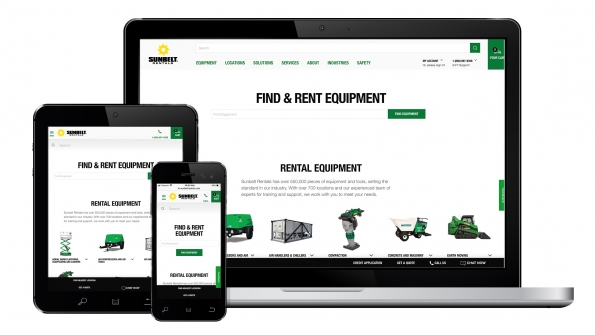 Sunbelt Rentals39 recently enhanced website