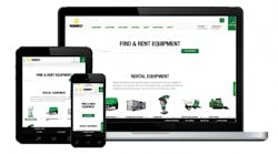 Sunbelt Rentals&apos; recently enhanced website.