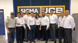 Officials from Sigma and JCB at the Sigma JCB Miami facility.