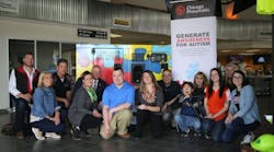 Franklin Equipment and Chicago Pneumatic staff with family and friends. Autism Society&apos;s Scott Badesch is in the back in the black polo shirt and glasses.