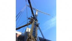 A Maxim crane on a job in Cincinnati A Maxim crane on a job in Cincinnati