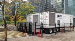 United Rentals generators providing backup power in Toronto.