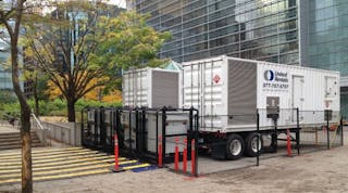 United Rentals generators providing backup power in Toronto.