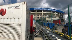 A Crestchic loadbank outside of a stadium during the World Cup Crestchic provided loadbanks to all 12 stadiums in 11 cities A Crestchic loadbank outside of a stadium during the World Cup Crestchic provided loadbanks to all 12 stadiums in 11 cities