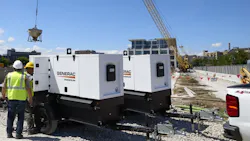 Generac39s Magnum generators on a jobsite