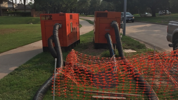 A Godwin pump at work after last year39s hurricanes