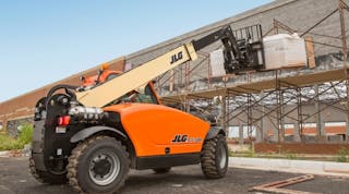 A JLG G5-18A telehandler at work. Demand for telehandlers and aerial work platforms have been strong, particularly in North America.