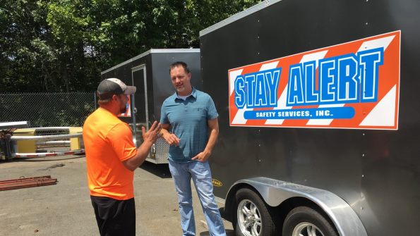 Stay Alert Safety Services delivers equipment to a customer