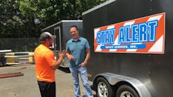 Stay Alert Safety Services delivers equipment to a customer Stay Alert Safety Services delivers equipment to a customer