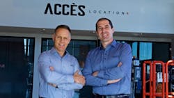 Harold Dubeacute left is retiring from Quebecrsquos Accegraves Location with Luc Bertrand right taking over as president Harold Dubeacute left is retiring from Quebecrsquos Accegraves Location with Luc Bertrand right taking over as president