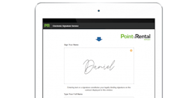 PointofRental39s eSign on a mobile phone PointofRental39s eSign on a mobile phone