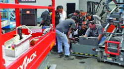 A Skyjack training session in process