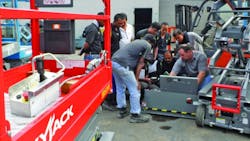 A Skyjack training session in process A Skyjack training session in process