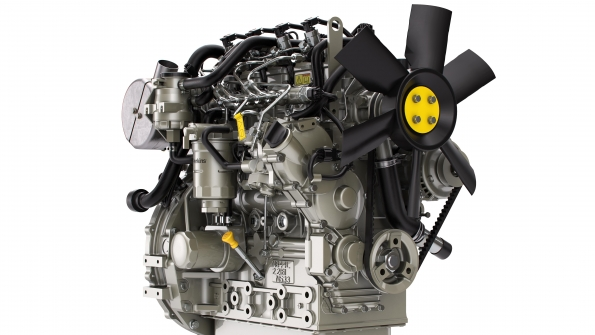 Side view of Perkins39 404FE22TA engine