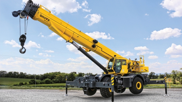 A Grove crane recently purchased by Maxim Crane Works