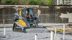 John Deere is offering on-board grade indication options on G-Series skid-steer and compact track loaders such as the 331G pictured.